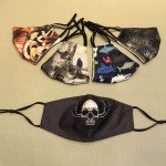 Wholesale Fashion Washable Double Layer Design Cloth Protection Cover with Easy Ear String Tie for Adults and Children (Black Skull)